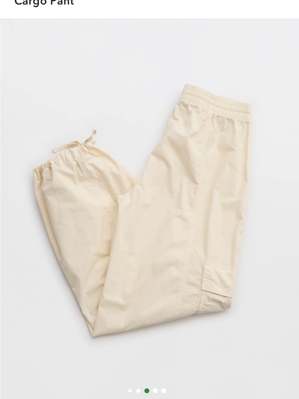 2 pairs - 1 Women’s Black and 1 Women’s Cream Cargo Jogger Pants - Picture 3 of 5